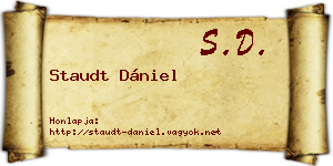 Staudt Dániel névjegykártya